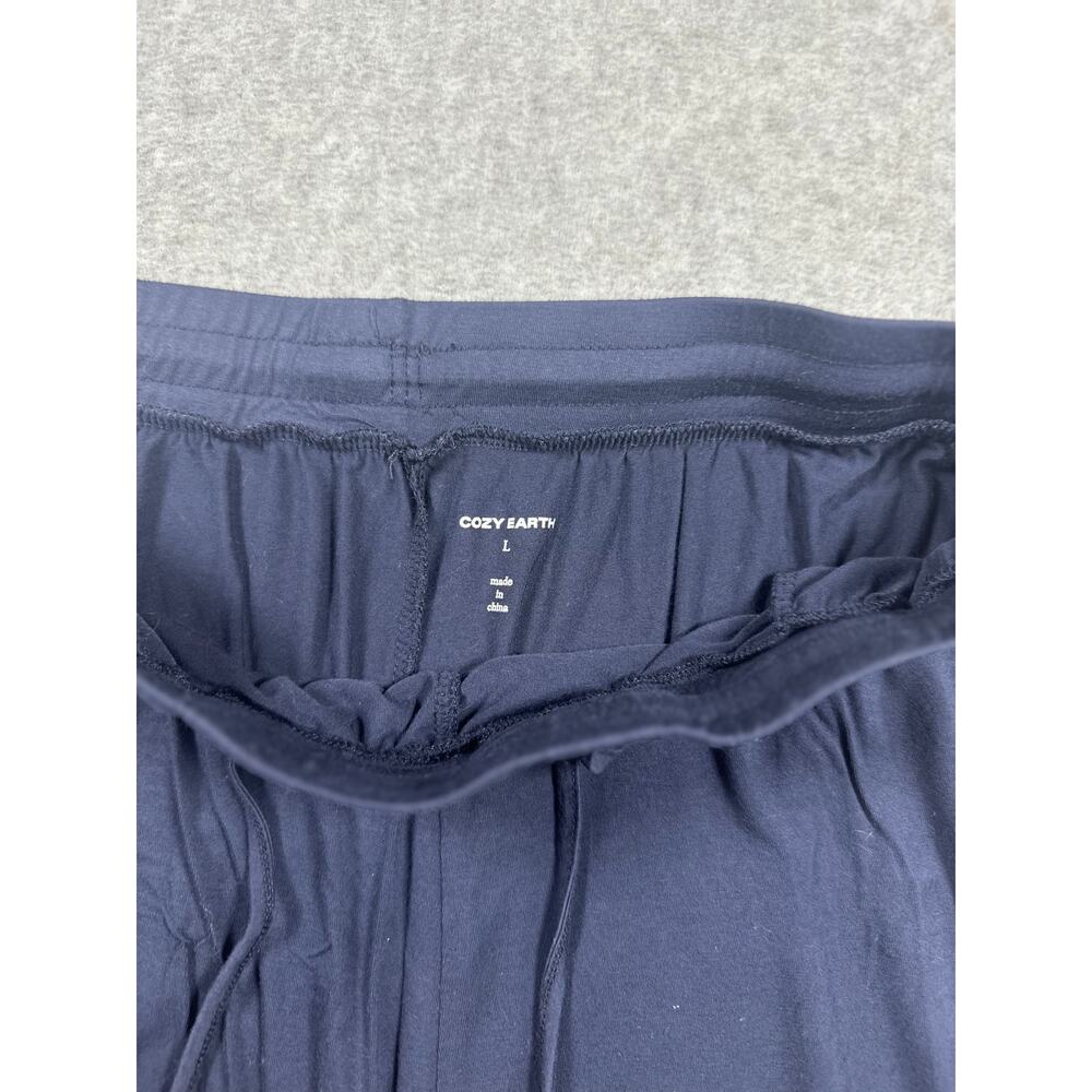 Cozy Earth Pajama Shorts Women Size Large Blue Stretch Drawstring Waist Viscose - Picture 3 of 4